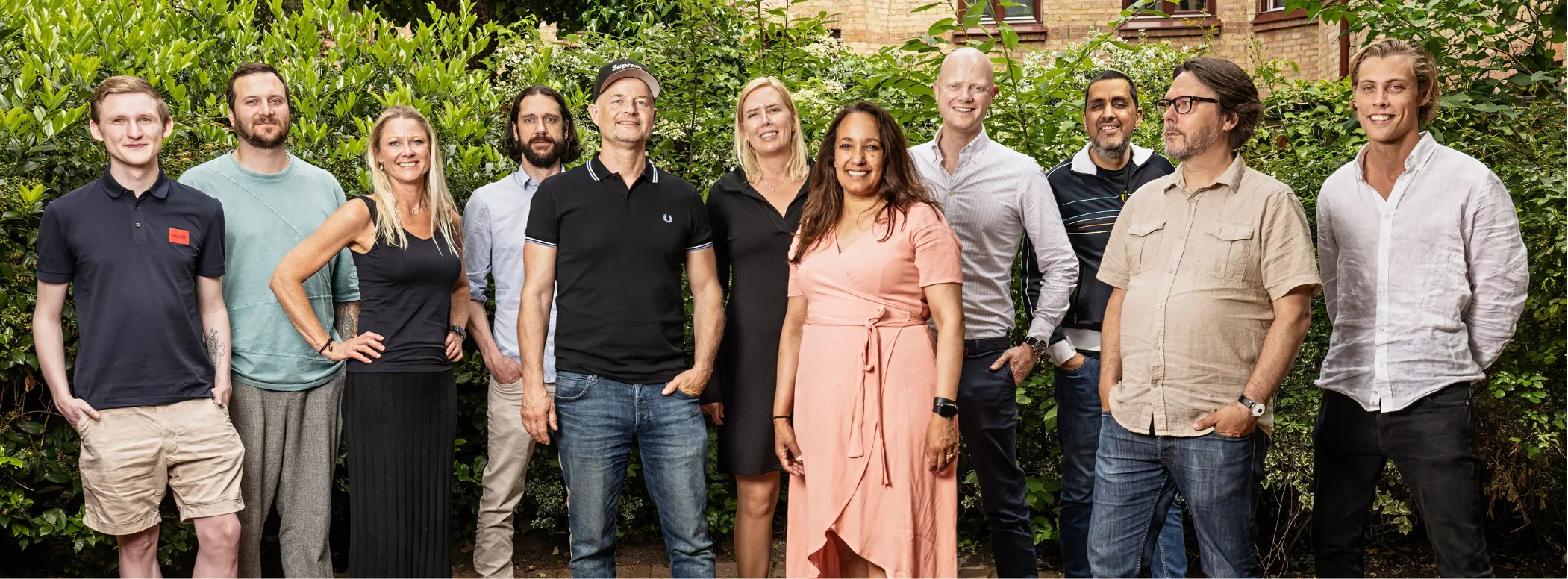 Teamet på INKA Interactive samlade utanför kontoret i Malmö.